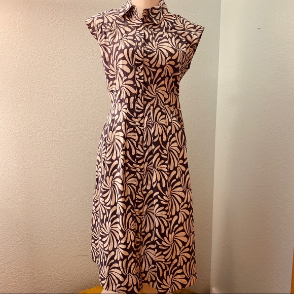 Merona 100% Cotton Dress, Slate Blue Abstract - Picture 3 of 13